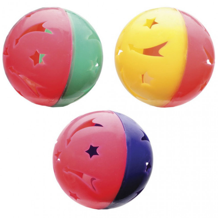 Игрушка мячик Звездочки 4см 