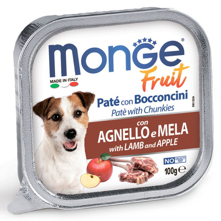 Monge Dog Fruits консервы для собак ягненок с яблоком 100г