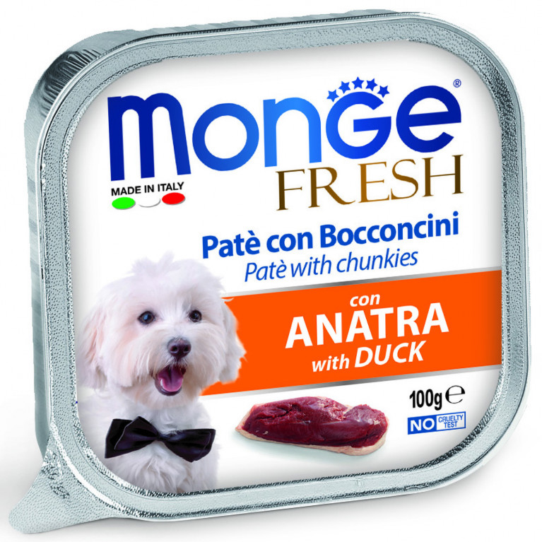 Monge Dog Fresh консервы для собак утка 100г