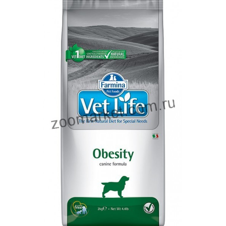 Farmina Vet Life Obesity Диетический сухой корм для взрослых собак при ожирении