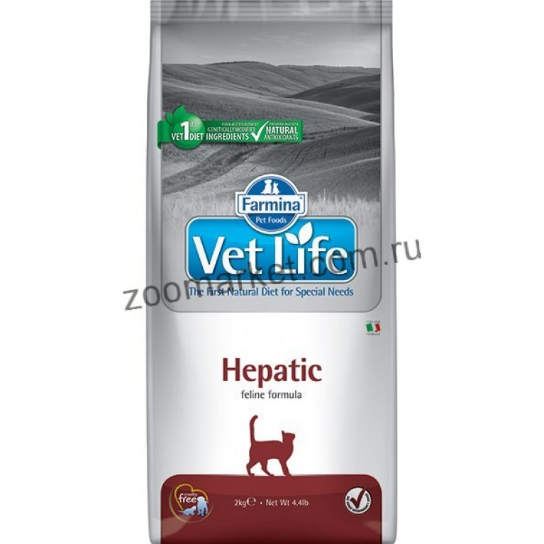 Farmina Vet Life Cat Hepatic Диетический сухой корм для кошек при хронической печеночной недостаточности