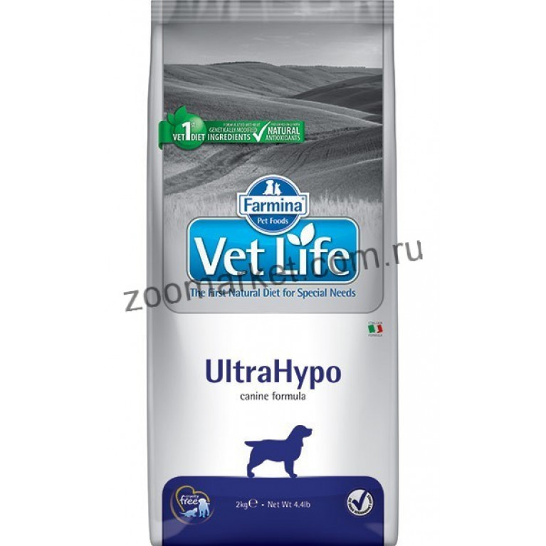 Farmina Vet Life UltraHypo Диетический сухой для собак для взрослых собак при пищевой аллергии