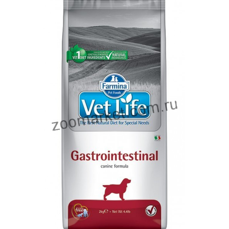 Farmina Vet Life Gastrointestinal Диетический сухой корм для взрослых собак при заболеваниях желудочно-кишечного тракта