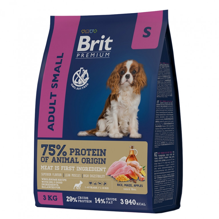 Brit Premium Adult Smal Полнорационный корм для взрослых собак маленьких пород (до 10кг)