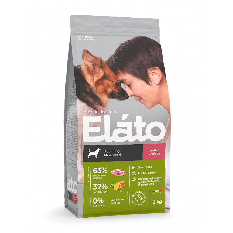 Elato Holistic Adult Dog Mini Lamb & Venison сухой корм для взрослых собак мелких пород с ягненком и олениной