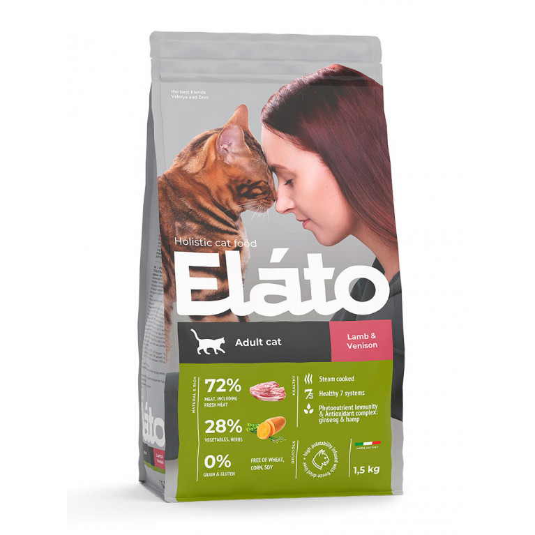 Elato Holistic Adult Сat Lamb & Venison сухой корм для взрослых кошек с ягненком и олениной