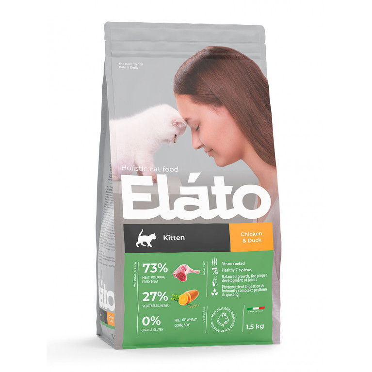 Elato Holistic Kitten Chicken & Duck сухой корм для котят с курицей и уткой