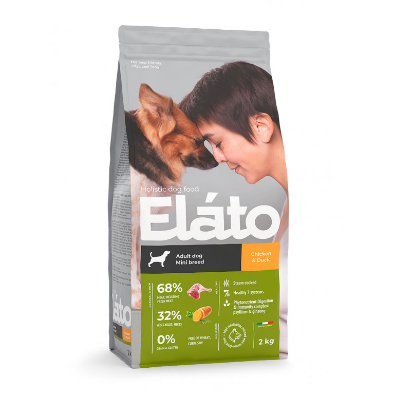 Elato Holistic Adult Dog Mini Chicken & Duck сухой корм для взрослых собак мелких пород с курицей и уткой