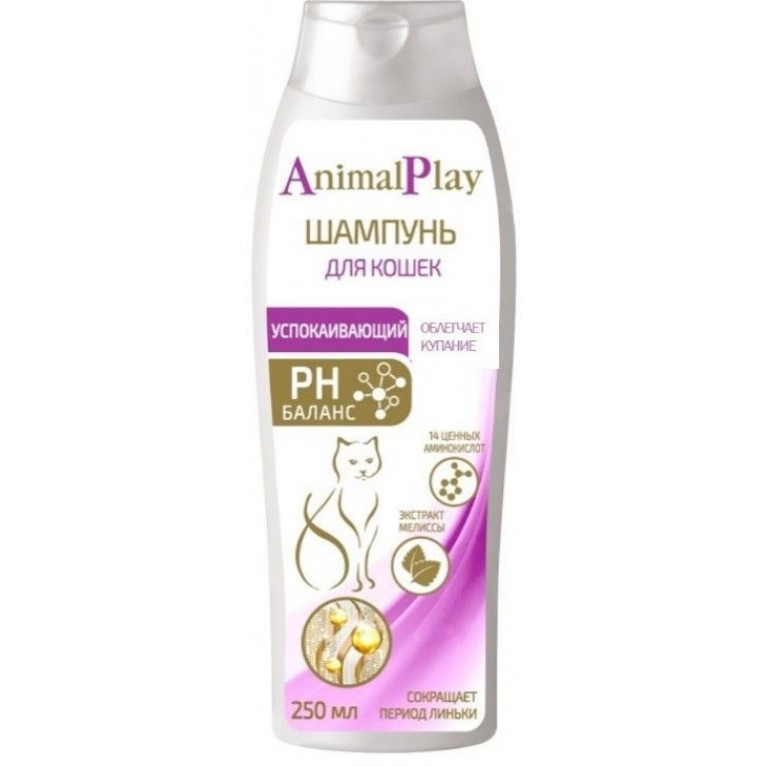 Animal Play Шампунь  Успокаивающий с экстрактом мелиссы для кошек 250 мл