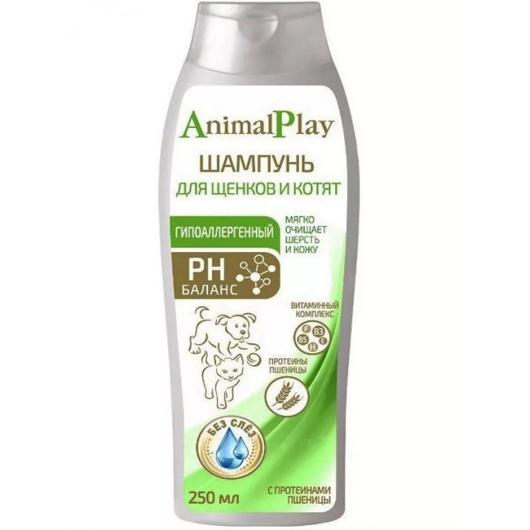 Animal Play Шампунь Гипоаллергенный для котят и щенков 250мл