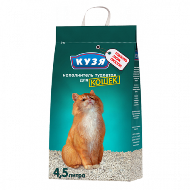 Кузя Наполнитель для кошек минеральный, 4,5 л
