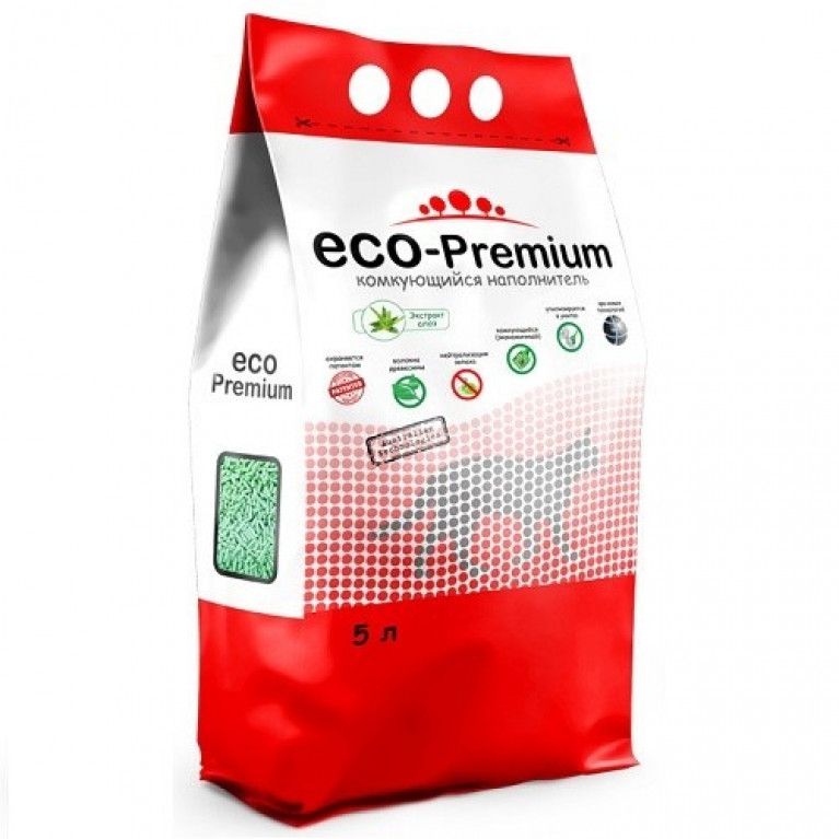 Eco Premium АЛОЭ Наполнитель древесный комкующийся с ароматом алоэ