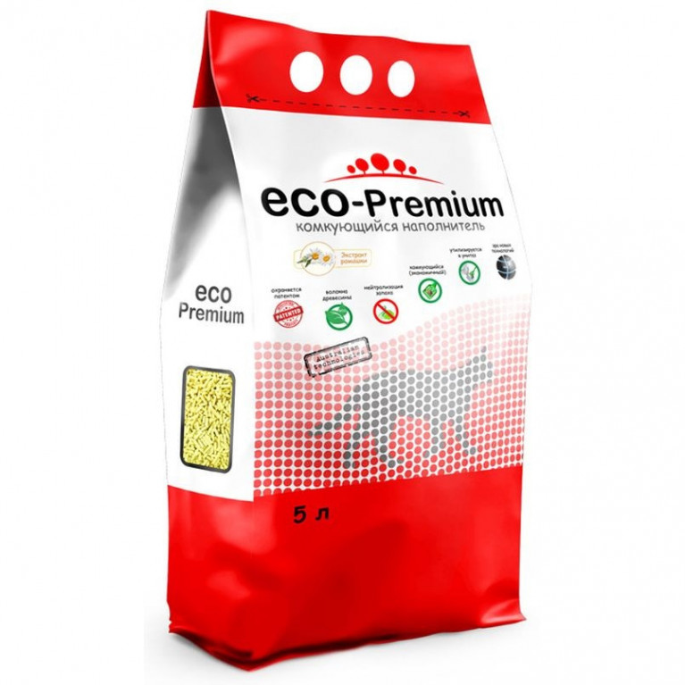 ECO Premium РОМАШКА Наполнитель древесный комкующийся с ароматом ромашки 