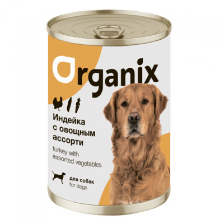 Organix Консервы для собак Индейка с овощным ассорти 