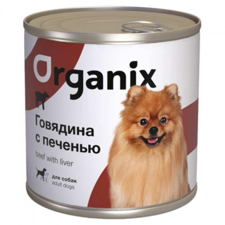 Organix консервы для собак c говядиной и печенью 
