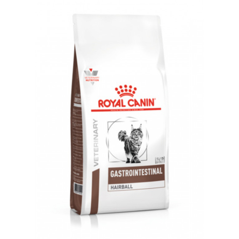Royal Canin Gastrointestinal Hairball Сухой диетический корм для взрослых кошек при нарушениях пищеварения, вызванного наличием волосяных комочков.
